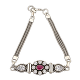 Ruby Teardrop Silver Bracelet, transparent catalogue view
