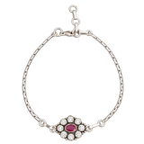 Ruby Halo Chain Bracelet, transparent catalogue view