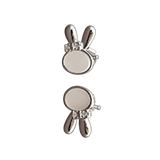 Silver Bunny Hoop Earrings transparent catalogue product view