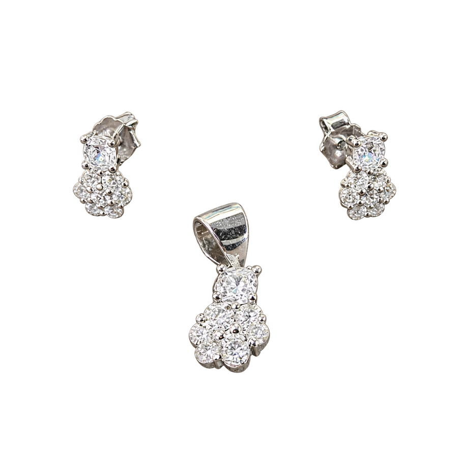 Cluster Drop Pendant Set, transparent catalogue view