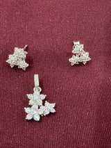 Floral Crystal Pendant Set, front view