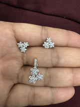 Floral Crystal Pendant Set, detail view