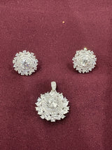 Crystal Sunburst Pendant Set, angled view