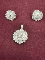Crystal Sunburst Pendant Set, front view