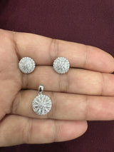 Crystal Sunburst Pendant Set, close-up view