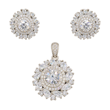 Crystal Sunburst Pendant Set, transparent catalogue view