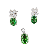 Green Oval Floral Set, transparent catalogue view