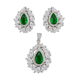 Green Teardrop Halo Set, transparent catalogue view