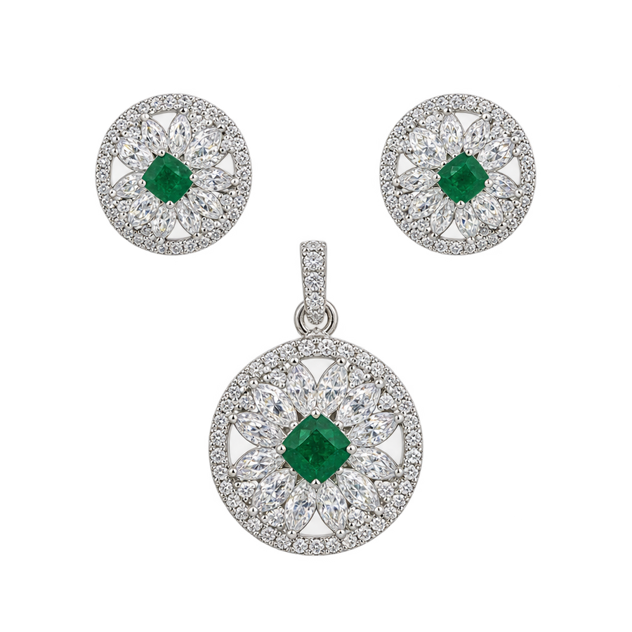 Floral Green Halo Set, transparent catalogue view