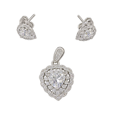 Heart Halo Pendant Set, transparent catalogue view