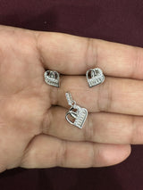 Interlocking Heart Pendant Set, close-up view