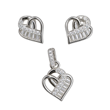 Interlocking Heart Pendant Set, transparent catalogue view