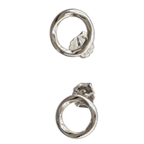 Silver Open Circle Earrings, transparent catalogue view