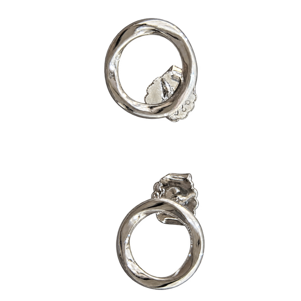Silver Open Circle Earrings, transparent catalogue view