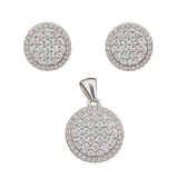 Pave Disc Pendant Set, transparent catalogue view