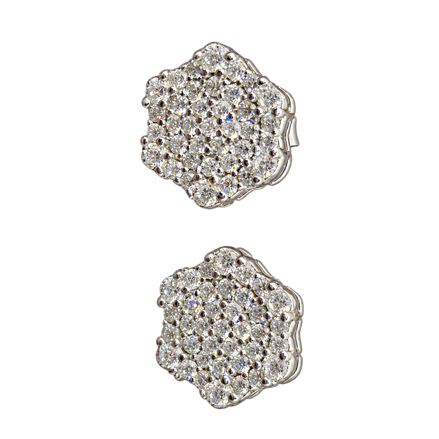 Silver Pave Cluster Hoops, transparent catalogue view