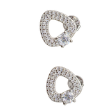 Silver-Tone Pav Teardrop Hoops, transparent catalogue view