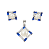 Blue Pearl Pendant Set, transparent catalogue view