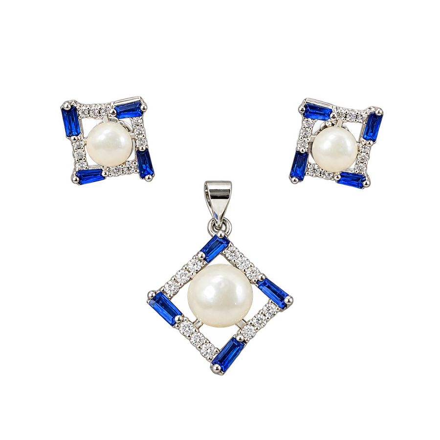 Blue Pearl Pendant Set, transparent catalogue view