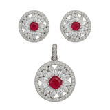Red Floral Halo Set, transparent catalogue view