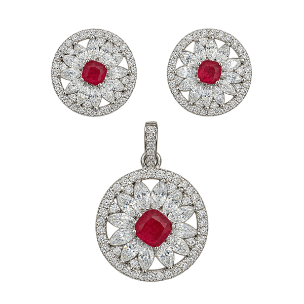 Red Floral Halo Set, transparent catalogue view