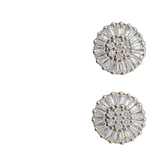 Silver Tone Halo Hoop Earrings, transparent catalogue view
