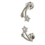 Silver Star Hoop Earrings, transparent catalogue view