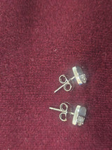 Silver-Tone Square Hoop Earrings, rear view