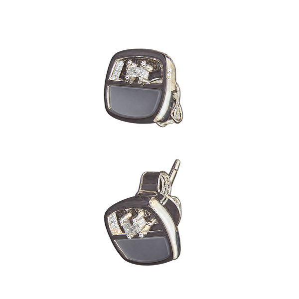 Silver-Tone Square Hoop Earrings, transparent catalogue view