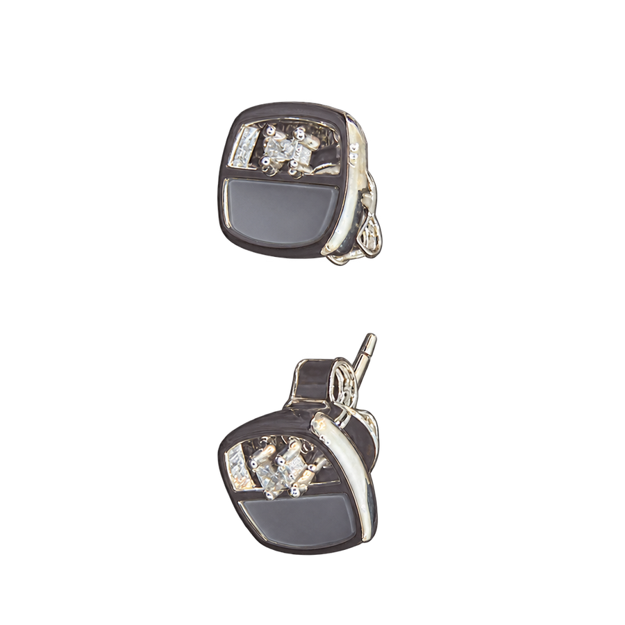 Silver-Tone Square Hoop Earrings, transparent catalogue view