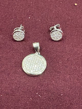 Textured Disc Pendant Set, detail view