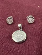 Textured Disc Pendant Set, front view