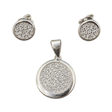 Textured Disc Pendant Set, transparent catalogue view
