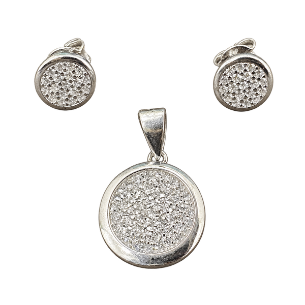 Textured Disc Pendant Set, transparent catalogue view