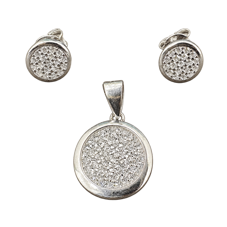 Textured Disc Pendant Set, transparent catalogue view