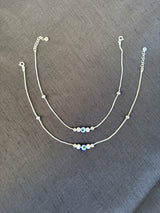 Blue Eye Kids Rings, angled view