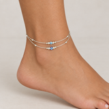 Blue Eye Kids Rings, worn lifestyle view