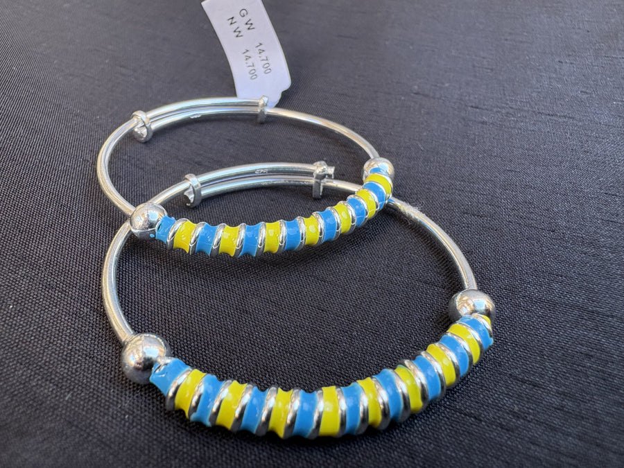 Blue Yellow Disc Kids Kadli, front view