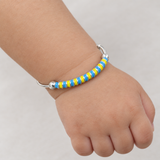 Blue Yellow Disc Kids Kadli, worn lifestyle view