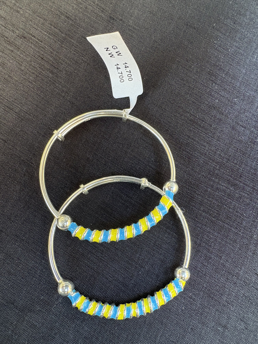 Blue Yellow Disc Kids Kadli, top view