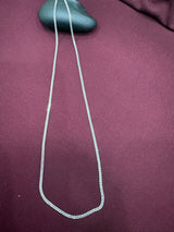 Braided Silver-Tone Chain, angled view