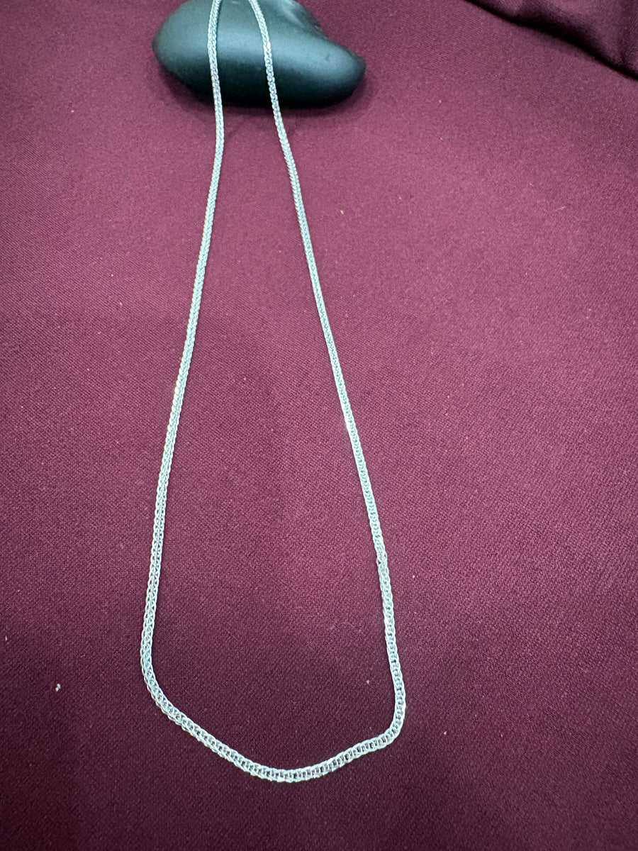 Braided Silver-Tone Chain, front view