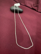 Braided Silver-Tone Chain, top view