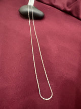Silver-Tone Box Chain, angled view
