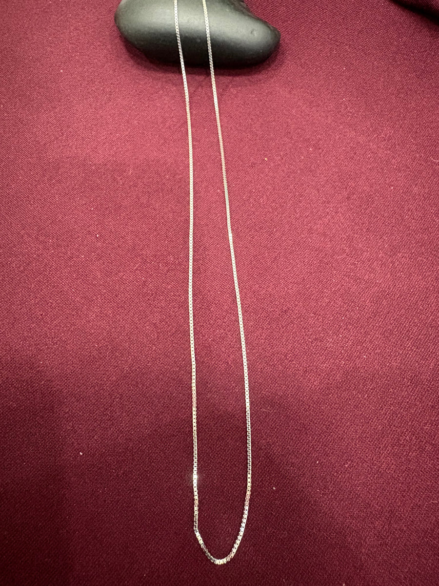 Silver-Tone Box Chain, front view