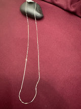 Silver-Tone Box Chain, side view