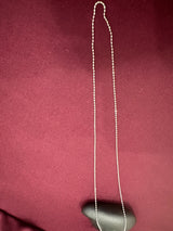 Silver-Tone Beaded Link Chain, front view