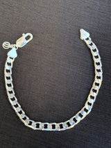 Silver-Tone Curb Chain Bracelet, front view