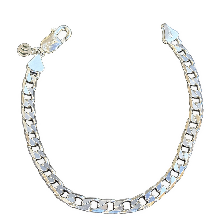 Silver-Tone Curb Chain Bracelet, transparent catalogue view