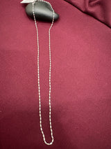 Silver-Tone Cylindrical Bead Chain, front view
